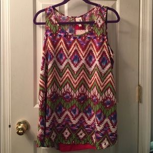 NWT Pink Owl Sleeveless Top - Size L